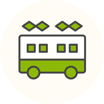 公共の乗り物のアイコン